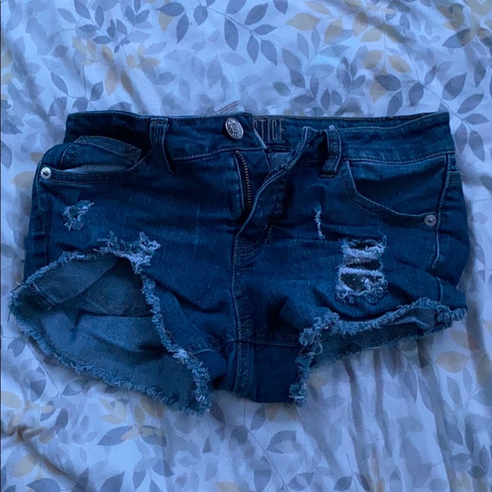 SIZE 12 justice glitter shorts.